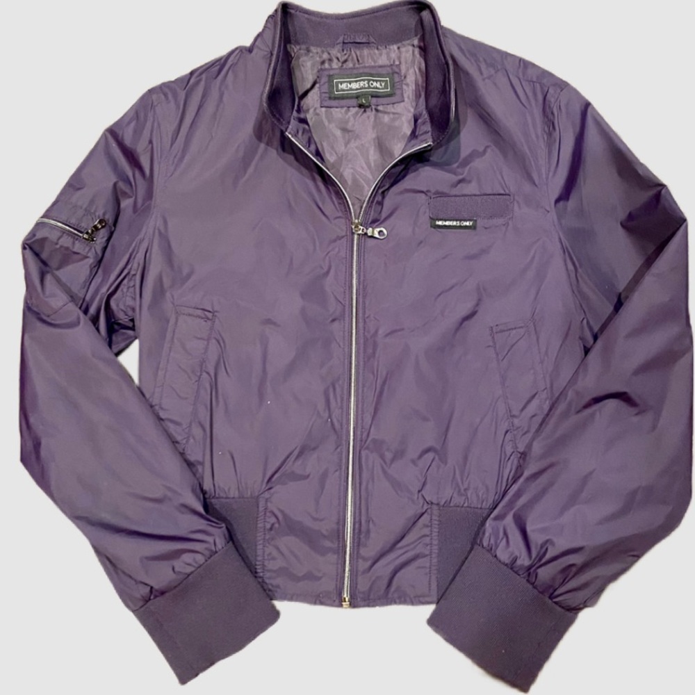 Members Only Purple Bomber Jacket